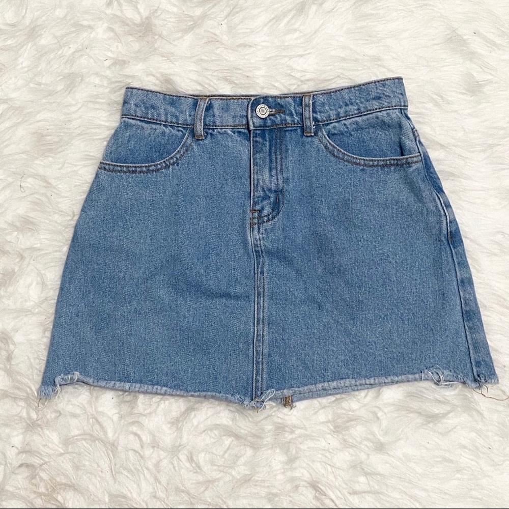 Light Blue Denim Jean Mini Skirt
